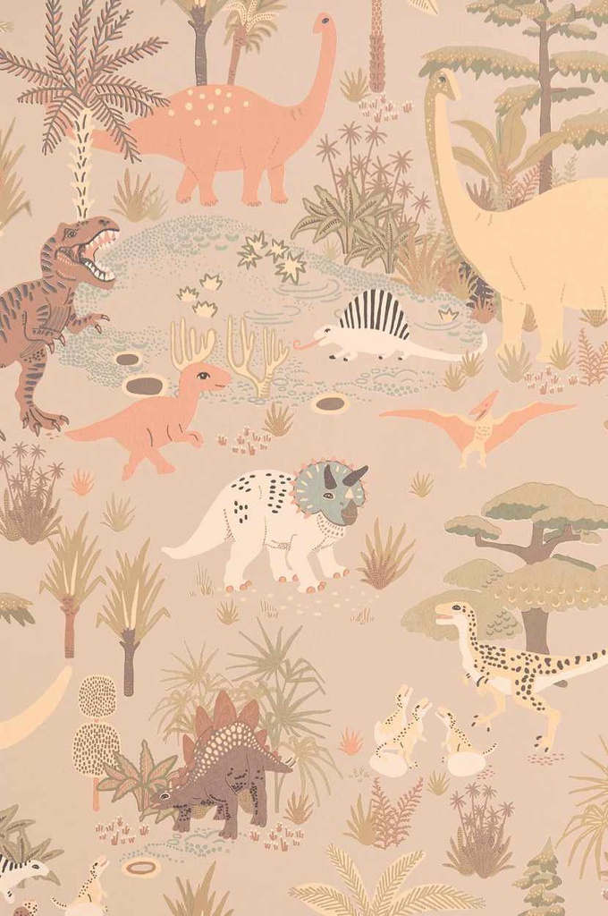 Vintage Collection Dinosaur Vibes - Sand Beige  (Por Rollo)